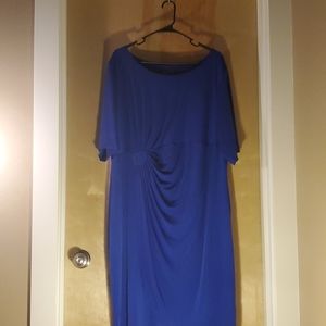 Short Sleeve Long Blue Dresss